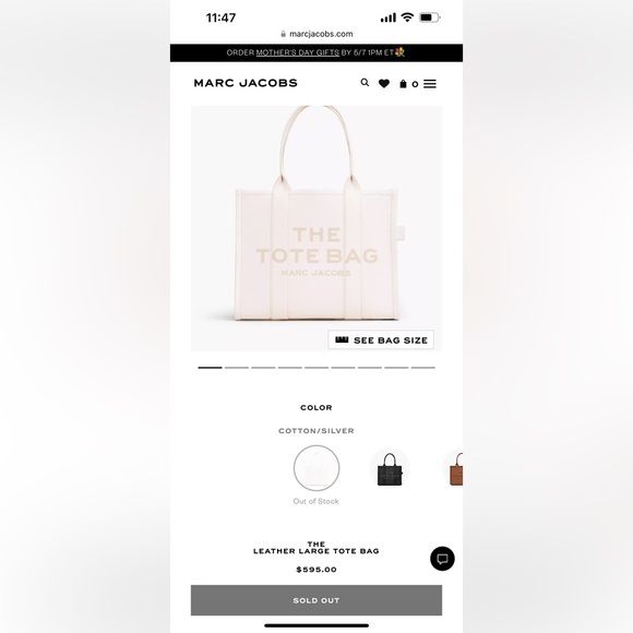 The tote bag Marc Jacobs - Picture 7 of 9